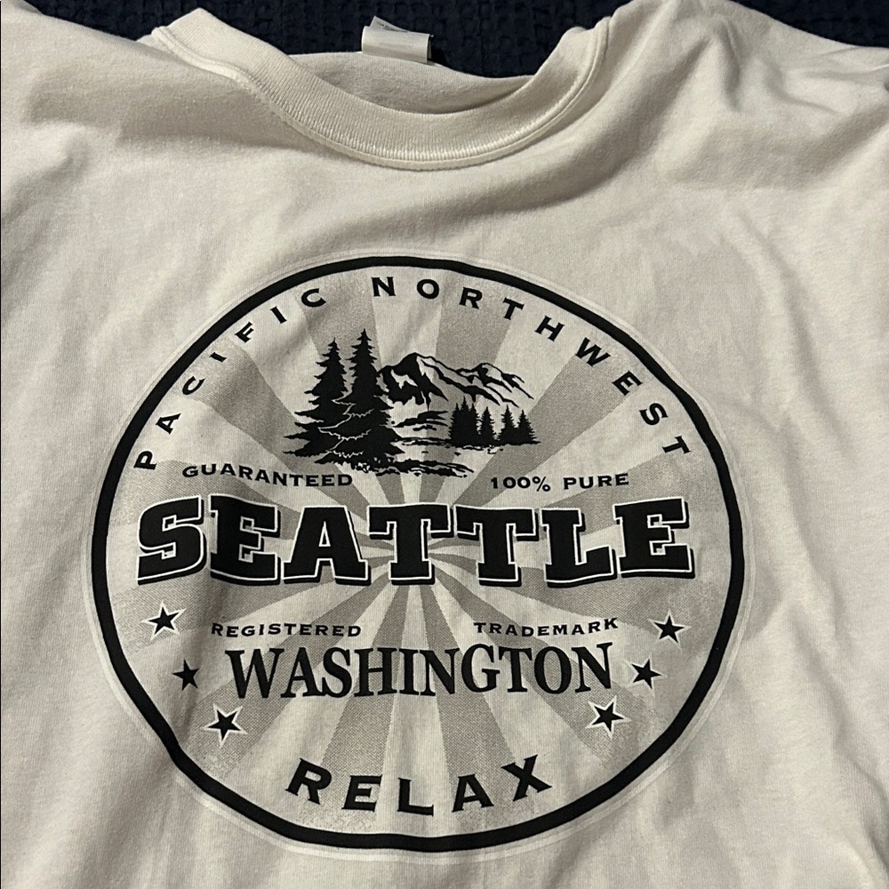 Gildan White Seattle Graphic T-Shirt